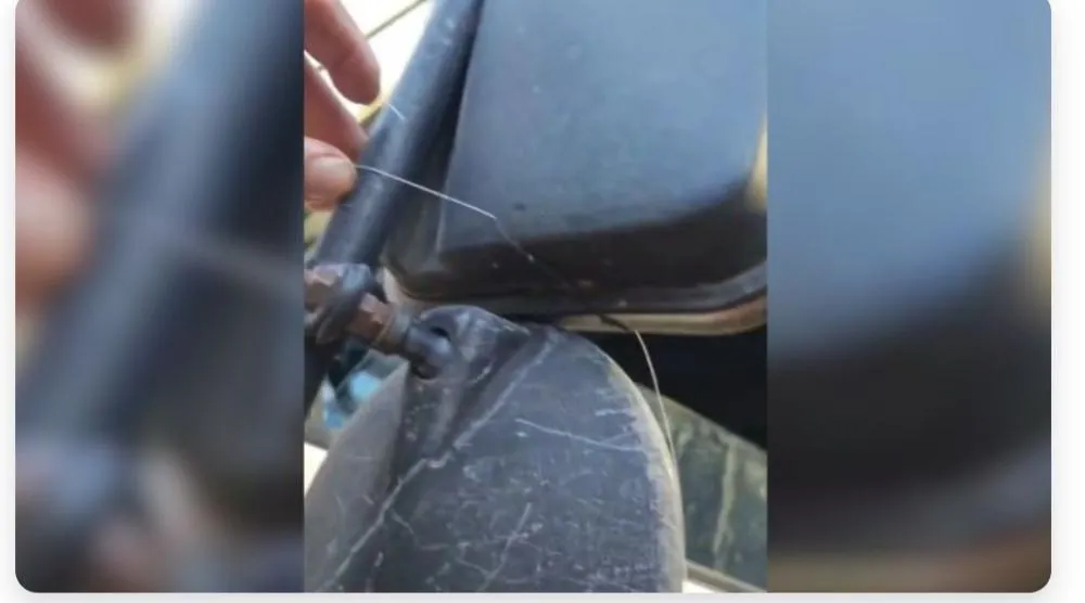 Motorista tem retrovisor cortado por linha com cerol e faz alerta em Manaus