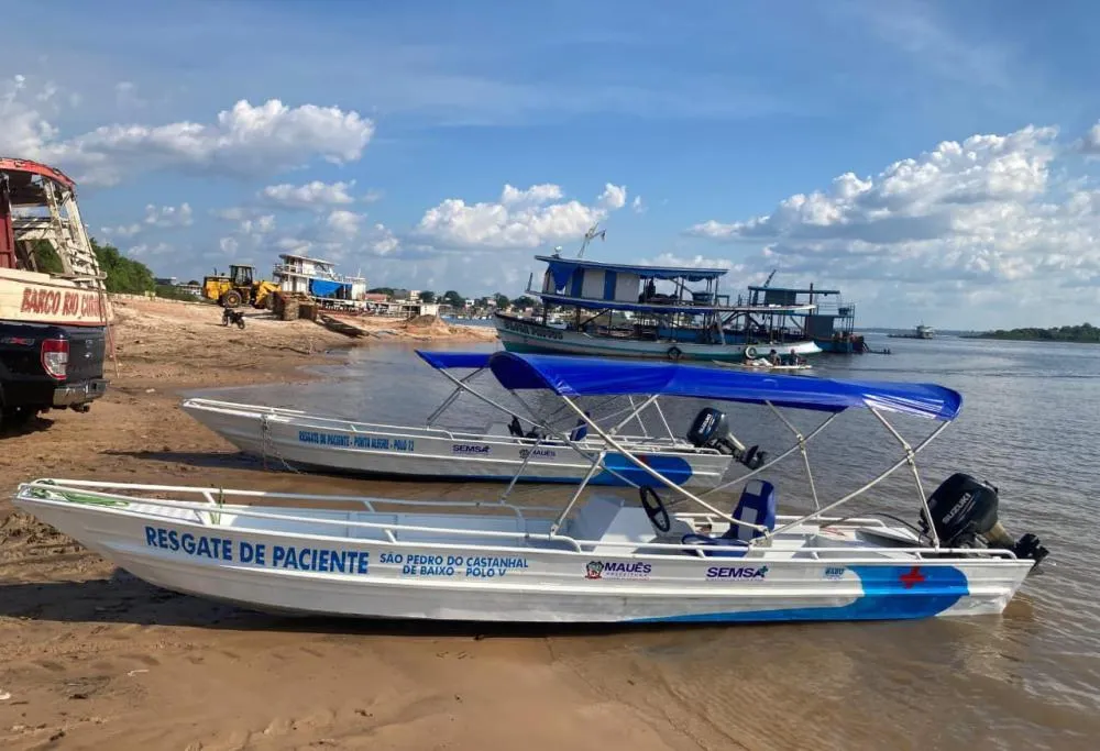 Gestão Macelly Veras reforça atendimento emergencial com reforma de lanchas de resgate em Maués